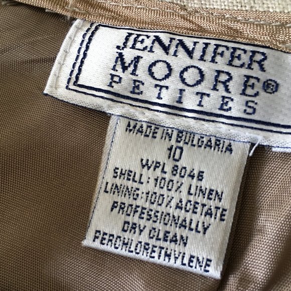 Jennifer Moore tan linen pencil skirt - Picture 3 of 8